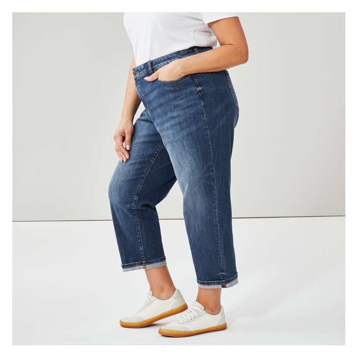 Women+ Dark Wash Relaxed Fit Jean